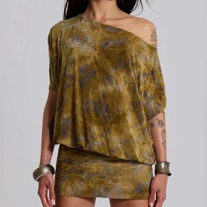 Ophidian Devore Backless Mini Dress